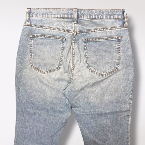J.Crew Mid-Rise Flare Crop Jeans Light Wash Button Fly Denim Size 27 Petite - Picture 7 of 9